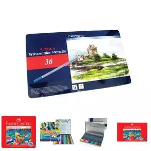 세르지오 수채 색연필 36색/틴케이스 전문가 미술 애니메이션 드로잉 수채화용 그림용 디자인용 문구 학원
