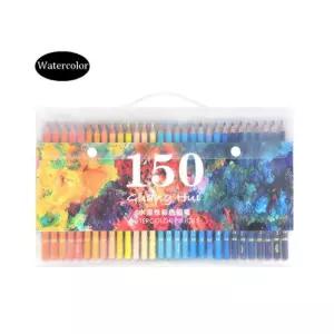 색연필 150색 수성/수채 놀이 세트 전문가용 수채화 그림 그리기 틴케이스 전문가 미술 애니메이션 드로잉