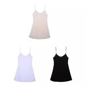 끈조절가능 시원한 쿨 인견원단 여름 끈슬립 원피스