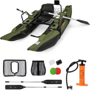 고플러스 풍선 낚시 플로팅 튜브 접이식 패딩 시트가 있는 폰툰 보트 조절 가능한 발판 펌프 패들 피시