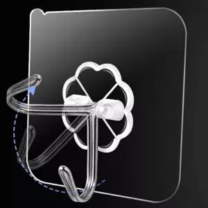 투명 벽걸이 씽크대 걸이 매직후크 무타공 접착식