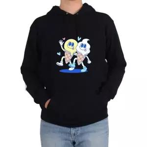 기모후드티 아이스크림 친구 콘 커플 FRIEND COUPLE그림 다양한 색상 사이즈 (WFKB3HV)