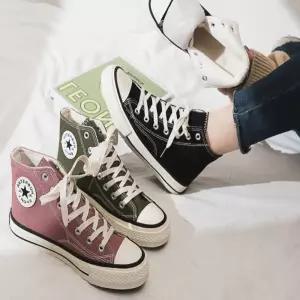 통굽 여성 겨울 기모안감 하이탑 캔버스화 털스니커즈