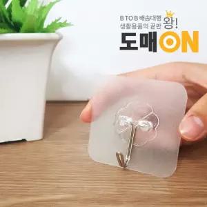 접착식후크 인기상품 무타공후크 매직후크 벽걸이후크 추천 후크걸이 투명후크 10P 부착식후크 D104