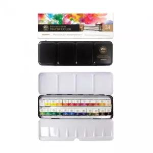 [에이치플러스몰]문교 수채 고체물감 24색 MWPH-24C 미술용품 / 3.3g 개(1개입) 수채세트