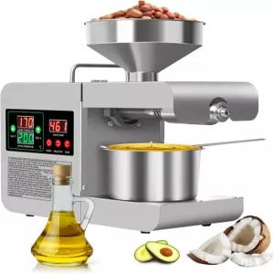 조이쿠바 850W 자동 오일 프레스 기계 가정용 핫 앤 콜드 호두 올리브 커널 땅콩 참깨 코코넛 대두