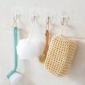 앞치마 스티커 후크 고리 부착 벽에붙이는 매직 10P 못대신 투명 옷걸이 무타공