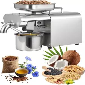 아웃굿즈 전기 오일 프레스 기계 스테인리스 스틸 추출기 조절 가능한 온도 122-572°F 코코넛 호두 참깨