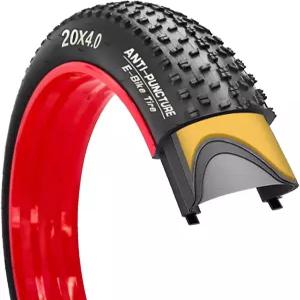 SIMEIQI 20 /26 X4.0 전기 자전거 뚱뚱한 타이어 펑크 방지 세발자전거 산악 눈을 위한 접이식 교체용 올