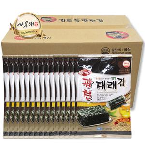 [가온애] 광천김 재래 전장김 (36봉) 1박스 / 김 광천 재래김 전장김 구운김 김자반 도시락김 김1박스 모음