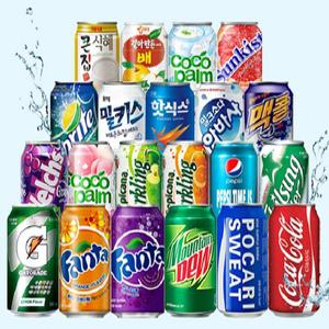뚱캔모음355m 코카콜라 포카리스웨트 환타 칠성사이다 웰치스 갈아만든배