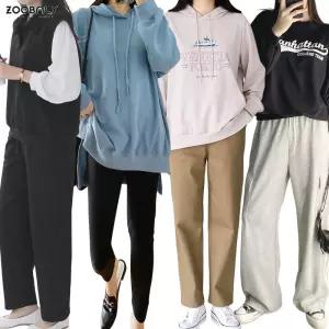 겨울신상 트레이닝 세트 홈웨어 운동복 상하 츄리닝 조거 와이드 배기 밴딩 잠옷 맨투맨 홈트 빅사이즈여성의류 큰옷 트레이닝복 상하세트 러닝복 마담 팬츠 셋업 임부복 요가 추리닝 후드티 실내복 줌바웨어 반바지