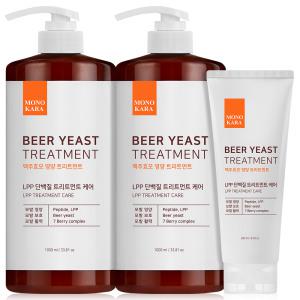 맥주효모 단백질 트리트먼트 1000ml 2개+200ml 헤어팩 극손상 탈모 컨디셔너 린스
