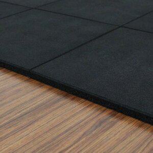 [바디엑스] 고무 바닥매트 25T 홈짐 헬스 탄성 매트