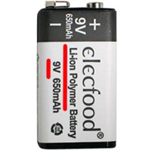 엑타코 일렉푸드 9V 650mAH 리튬폴리머 배터리 건전지