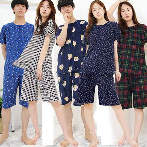 시원한 쿨원단 여름잠옷 남성 여성 상하세트 냉감 나시 민소매 반팔원피스 홈웨어 빅사이즈 이지웨어