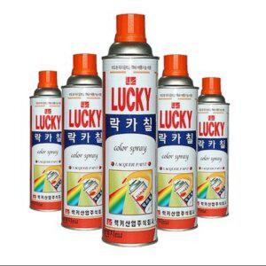 럭키 스프레이 락카 페인트 사비 도색 코팅 빠데 니스