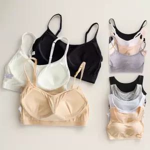 데일리 편한 여성 속옷 인견 노와이어 스포츠 브라탑 나시 수면 브라 kazib-0001