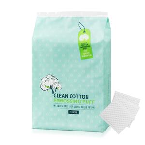 [메디플라워]100% 순면으로 부드럽게! 클린 코튼 엠보싱 화장솜 대용량 메가팩 1000매/화장솜 특별 기획전