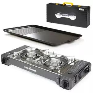 맥스 투버너 휴대용 가스렌지 불판 포함 캠핑 낚시