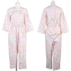 파스텔체크 뒷지퍼 치매환자복 우주복 원피스