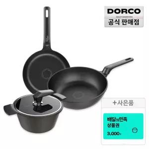 [새해맞이 최대40%] 도루코 뉴캐스트 초콜릿 IH 주물팬 3종세트 (프라이팬 24cm+궁중팬 28cm+양수냄비 20cm)