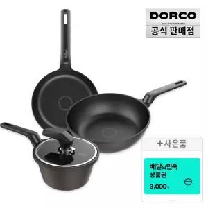[새해맞이 최대40%] 도루코 뉴캐스트 초콜릿 IH 주물팬 3종세트 (프라이팬 24cm+궁중팬 28cm+편수냄비 18cm)
