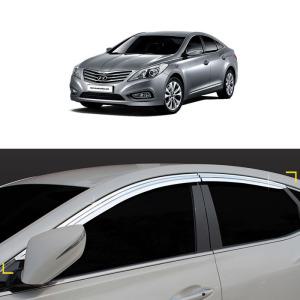 경동 K-730 그랜져HG 11.01~16.10 크롬썬바이져4p 크롬 윈도우바이져 물받이 빗물받이 장마비 스커프 몰딩