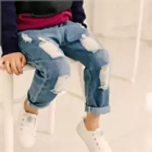 [보리보리/망치키즈]블루 구제 이지핏 데님팬츠