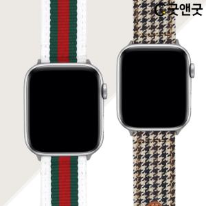 애플워치4 40 44MM 패브릭 천 놈코어 체크 시계줄