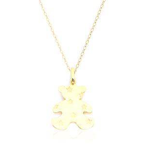 14K/18K 미아방지 유아 목걸이_스타베어 곰돌이