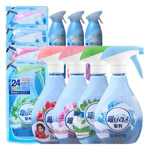 골라담아 3개/페브리즈 320m리필/ 370ml용기 에어 다우니 상쾌 은은 허브 / 섬유탈취제 공기탈취제