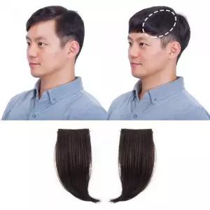 [픽앤웨어]남자 M자 앞머리 부분 가발 소 10cm 2개 1세트 (2086600)
