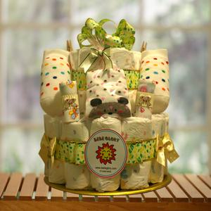 기저귀케이크2단 네이쳐 여아용 1단계 신생아용