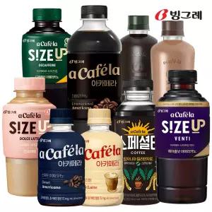 빙그레 아카페라 사이즈업 스페셜티 심플리 커피 음료수 / 연유라떼 디카페인