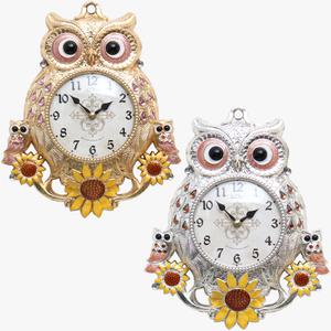 돈들어오는 해바라기부엉이K 무소음 벽시계 거실 사무실 카페 풍수지리 홈데코장식품 집들이 결혼 개업선물