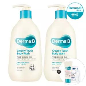 [공식] 더마비 크리미 터치 바디워시 400ml x2개+(랜덤견본)튜브+3매