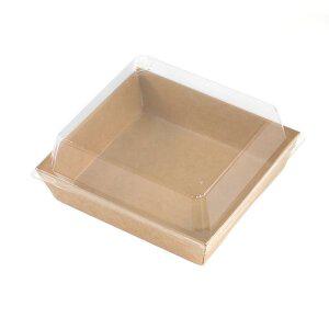 [이룸팩]크라프트정사각샌드위치케이스 50개 샌드위치포장용기