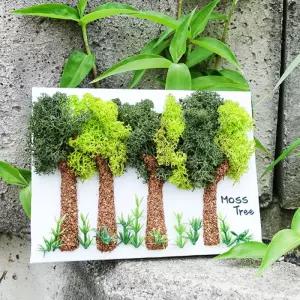 [문구티쳐] 모스 가로수길 이젤액자 만들기 1인세트 모스작품 작품만들기