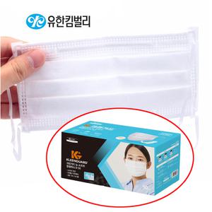유한킴벌리 청정마스크 50매 개별포장 고탄력 밴드끈 44016 방역 위생 분진 차단 44386 부직포 일회용 먼지 마스크 청결 병원 환자 간호 실험실 청소 분말 흰색 백색 크린가드