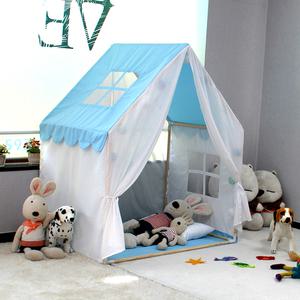 빅 하우스 플레이  어린이 놀이 아동 침대  키즈  초등 학생  텐트(블루) 