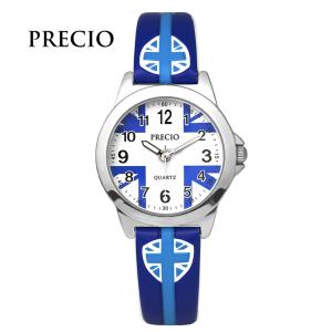 프레시오학생시계 P802-BU 가죽아날로그시계