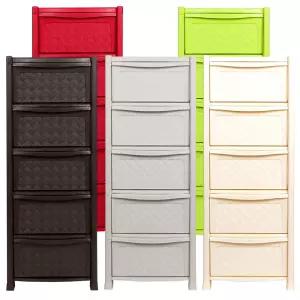 비엘라 5단서랍장 라탄 플라스틱서랍장 수납장 정리함 사물함