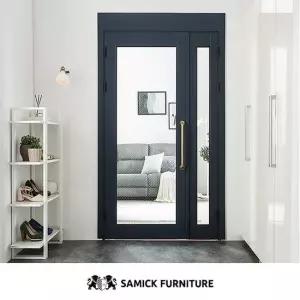 삼익가구 아모르 ㅡ자형 비대칭 여닫이 도어 중문 시공 1200 오픈형