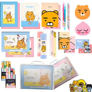 카카오 프렌즈 투명지퍼화일 문구세트 라이언 어피치 학용품 초등 학생 입학 선물