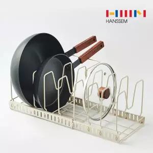 한샘 주방정리용품 SOK 마일드 확장형 후라이팬 정리대 - 프라이팬거치대 싱크대선반 씽크대수납렉