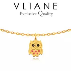 18K 부엉이 아기 목걸이  미아방지)