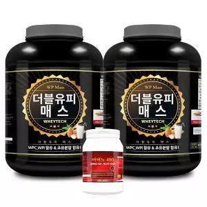 웨이테크 WP매스 4kg+4kg 탄수화물 고칼로리보충제/보충제2통+아미노
