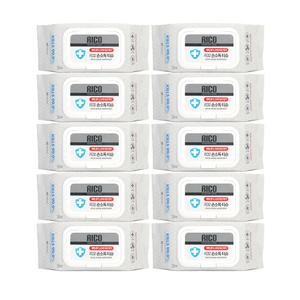 (유통기한26.12.17) 리꼬 손소독 티슈 20매x10개