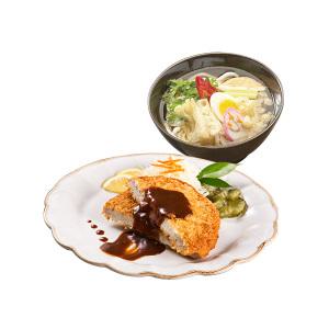 (토마토김밥) 통등심돈까스+사누끼우동